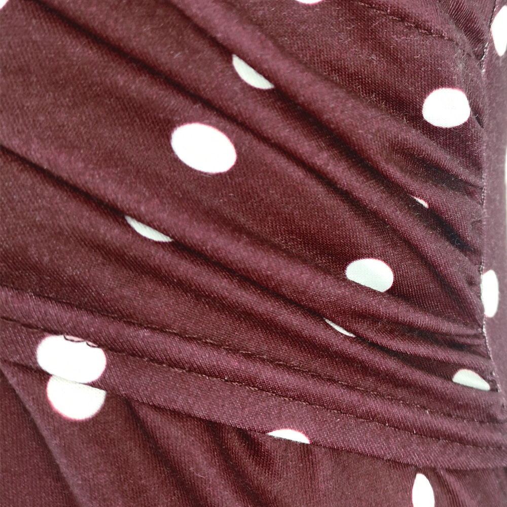 Deep V-neck print long sleeves