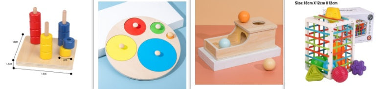 Cross-border Wooden Montessori Early Education Toys Ball Drawer Target Box